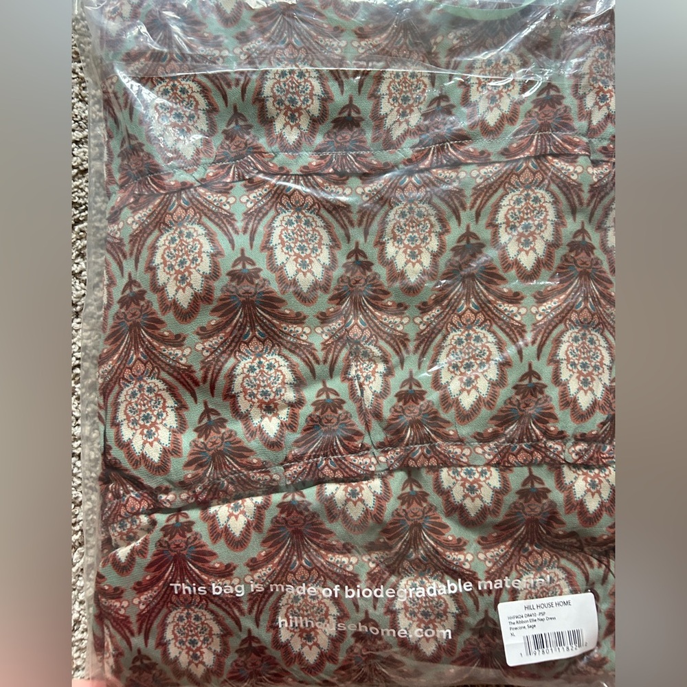 Hill House Home Ribbon Ellie Nap dress Pinecone Sage NWT size XL - Picture 9 of 9